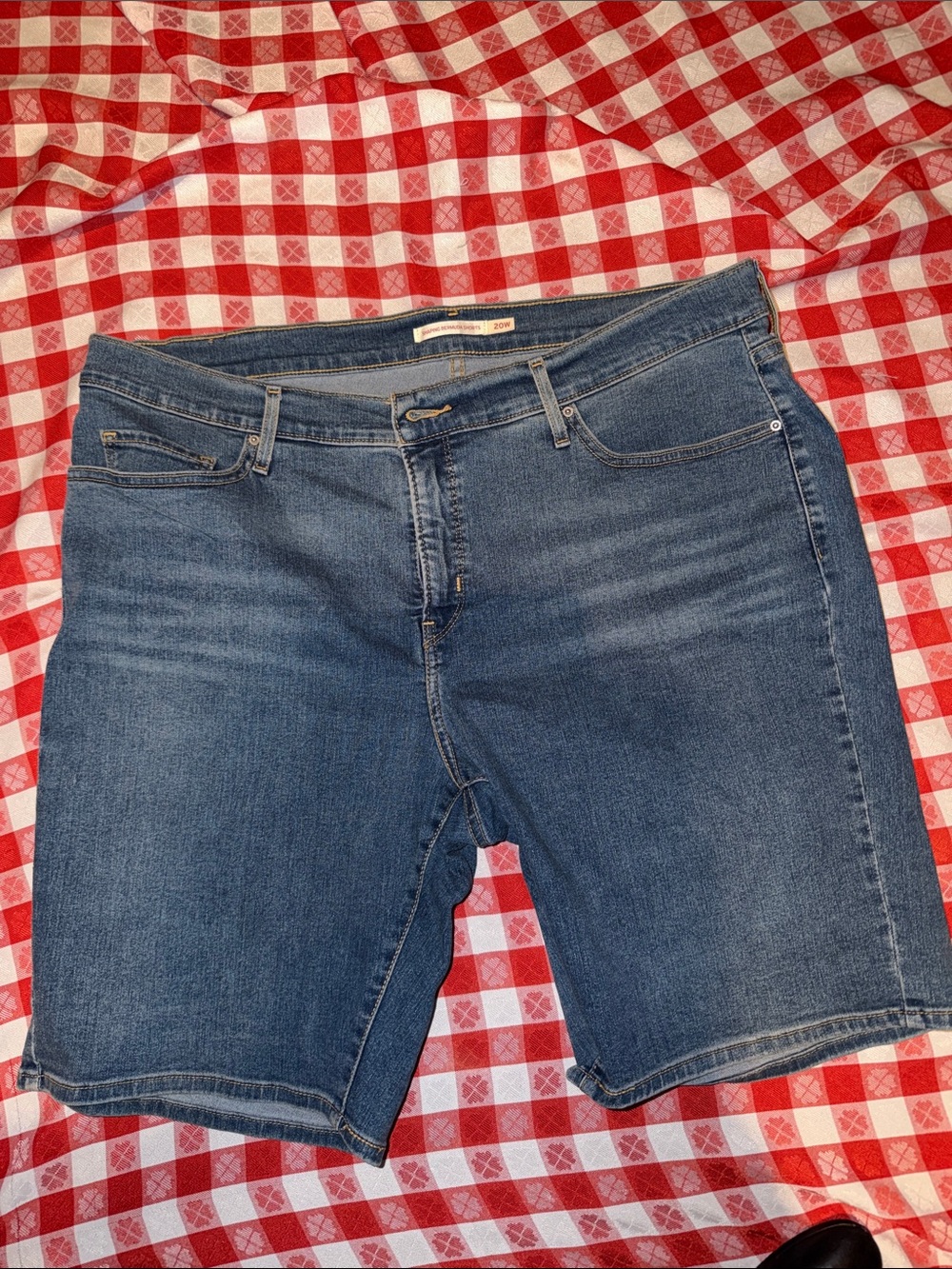 Levi's Women's Mid-Blue Denim Bermuda Shorts